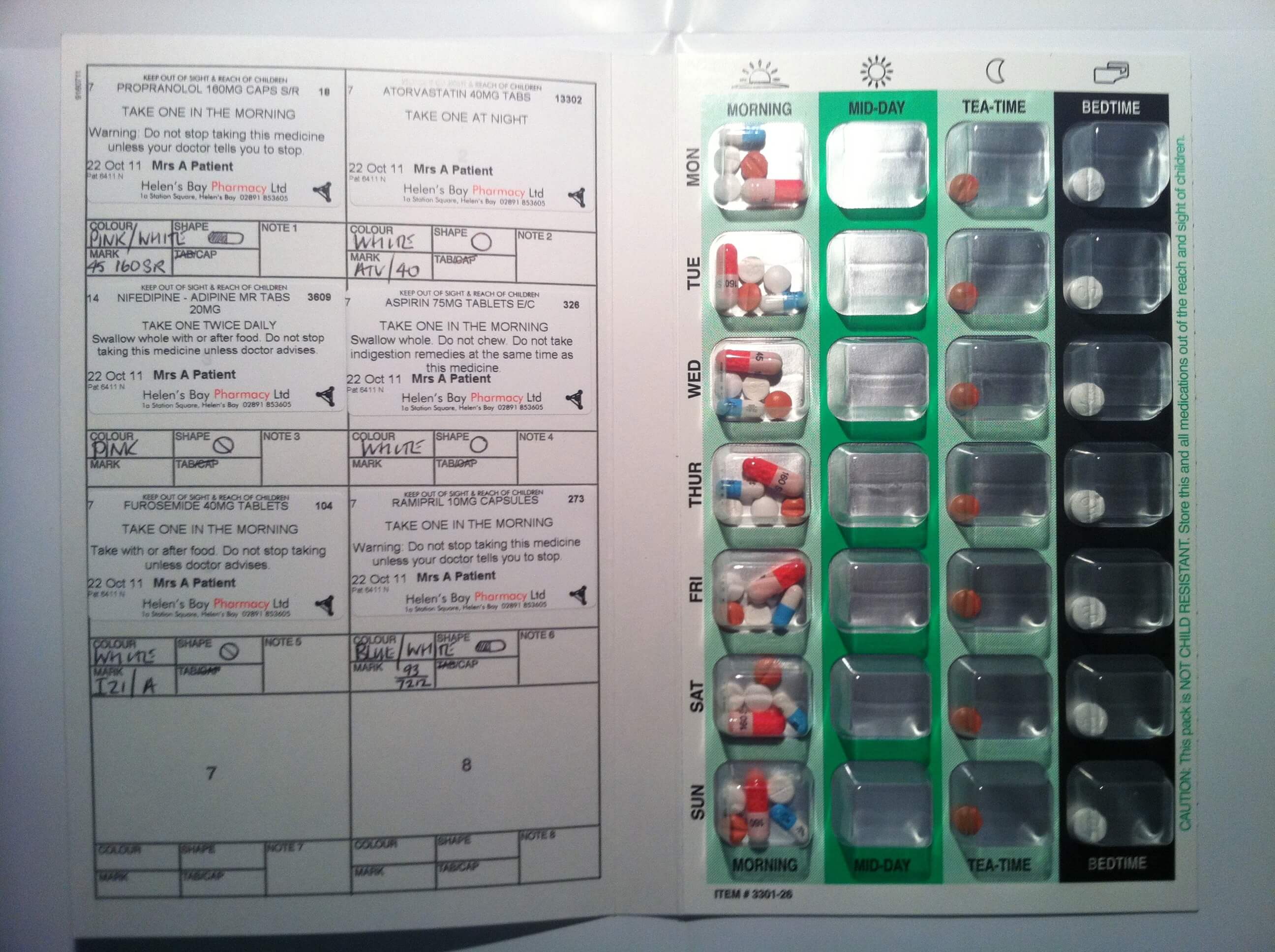 Weekly Blister Packs Helen s Bay Pharmacy